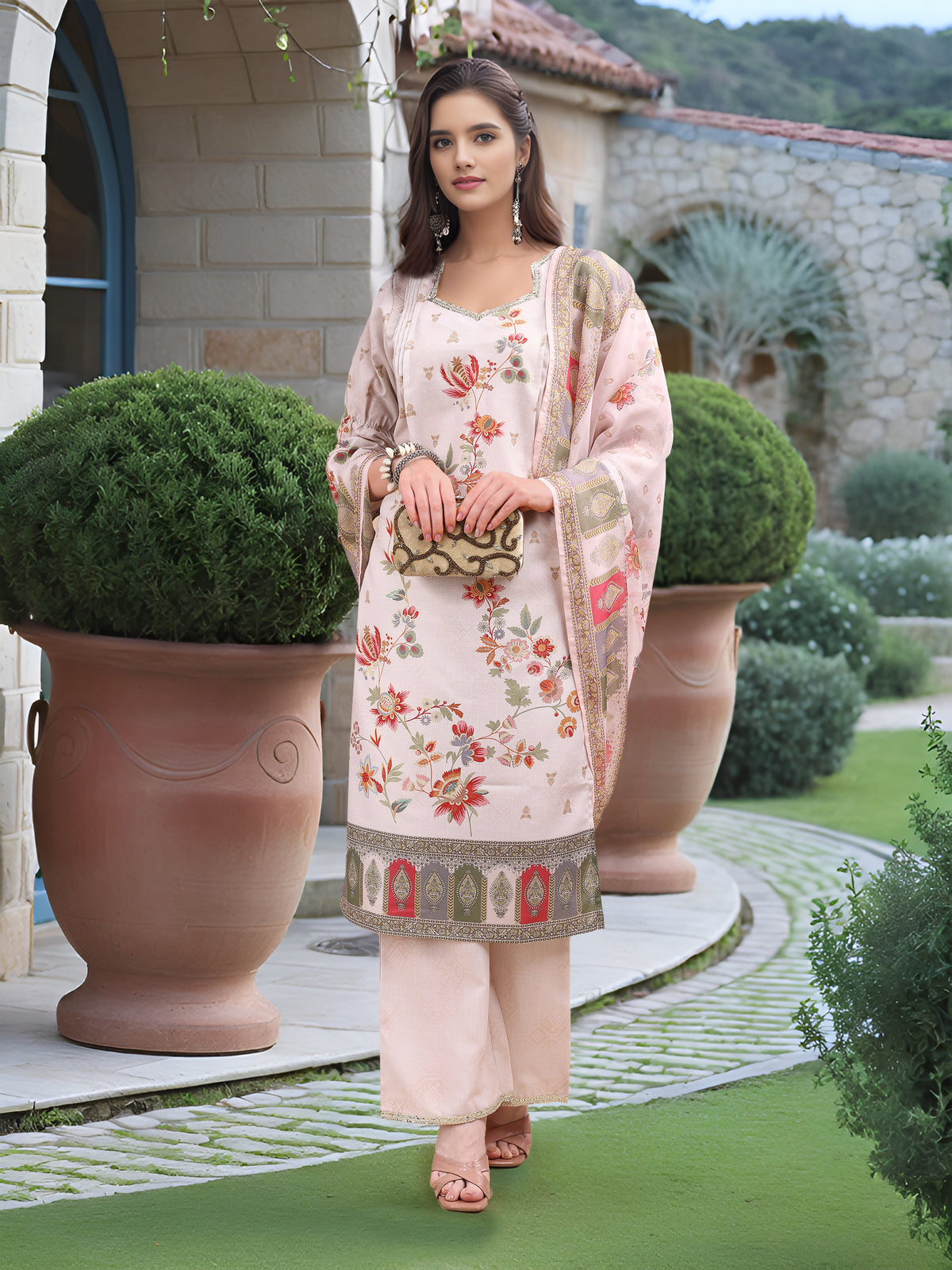 Hypnotex Position Digital Print With Position Foil Kurta Set -Off White - Dista