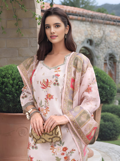 Hypnotex Position Digital Print With Position Foil Kurta Set -Off White - Dista