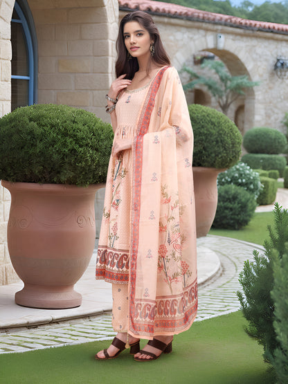 Hypnotex Position Digital Print With Position Foil Kurta Set -Off White - Dista