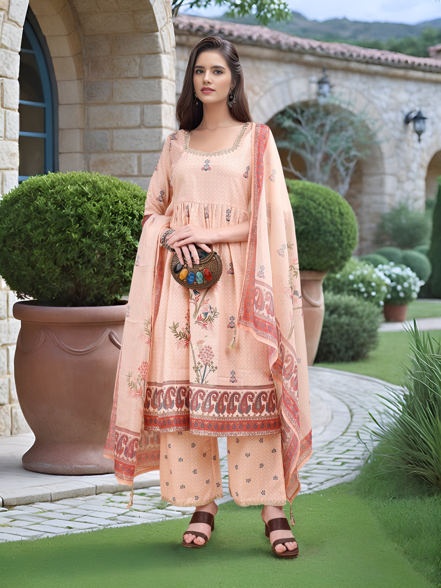Hypnotex Position Digital Print With Position Foil Kurta Set -Off White - Dista