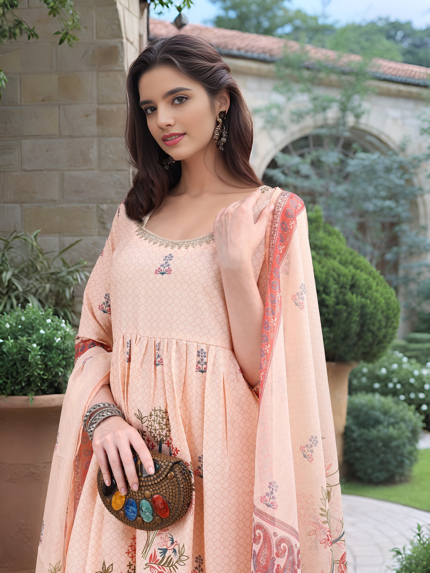 Hypnotex Position Digital Print With Position Foil Kurta Set -Off White - Dista