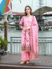 Hypnotex Position Digital Print With Position Foil Kurta Set -Pink - Dista