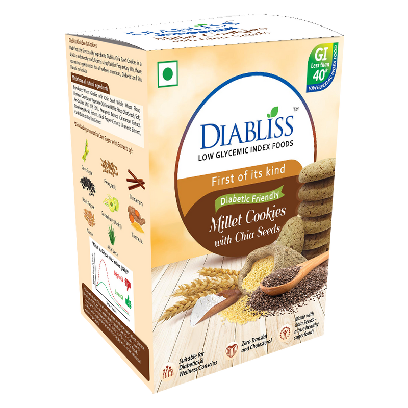 Diabliss Diabetic Friendly Millet Cookies with Chia Seeds - Distacart