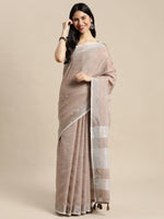 Thumbnail for Anaita Chiku Linen Saree With Blouse - Distacart