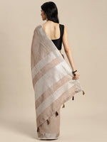 Thumbnail for Anaita Chiku Linen Saree With Blouse - Distacart