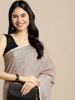 Thumbnail for Anaita Chiku Linen Saree With Blouse - Distacart