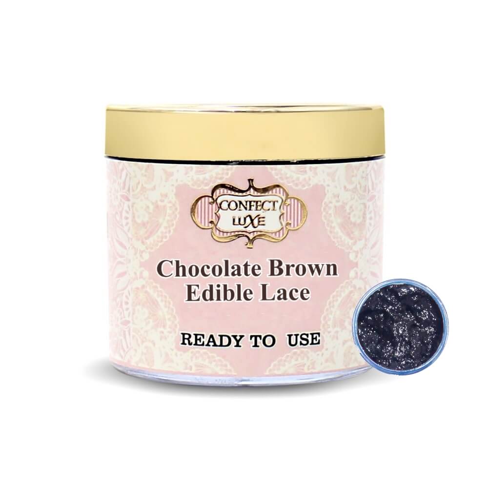 chocolate brown edible lace 100g