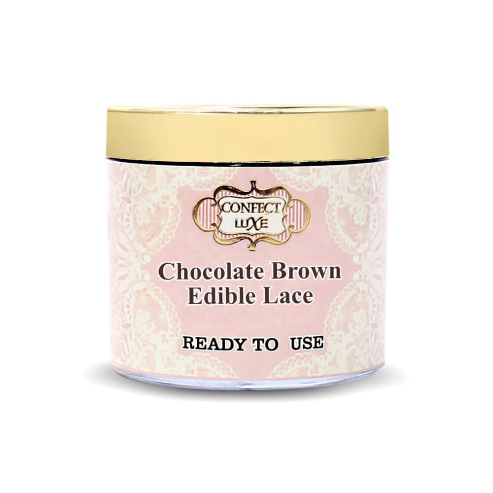 chocolate brown edible lace 100g