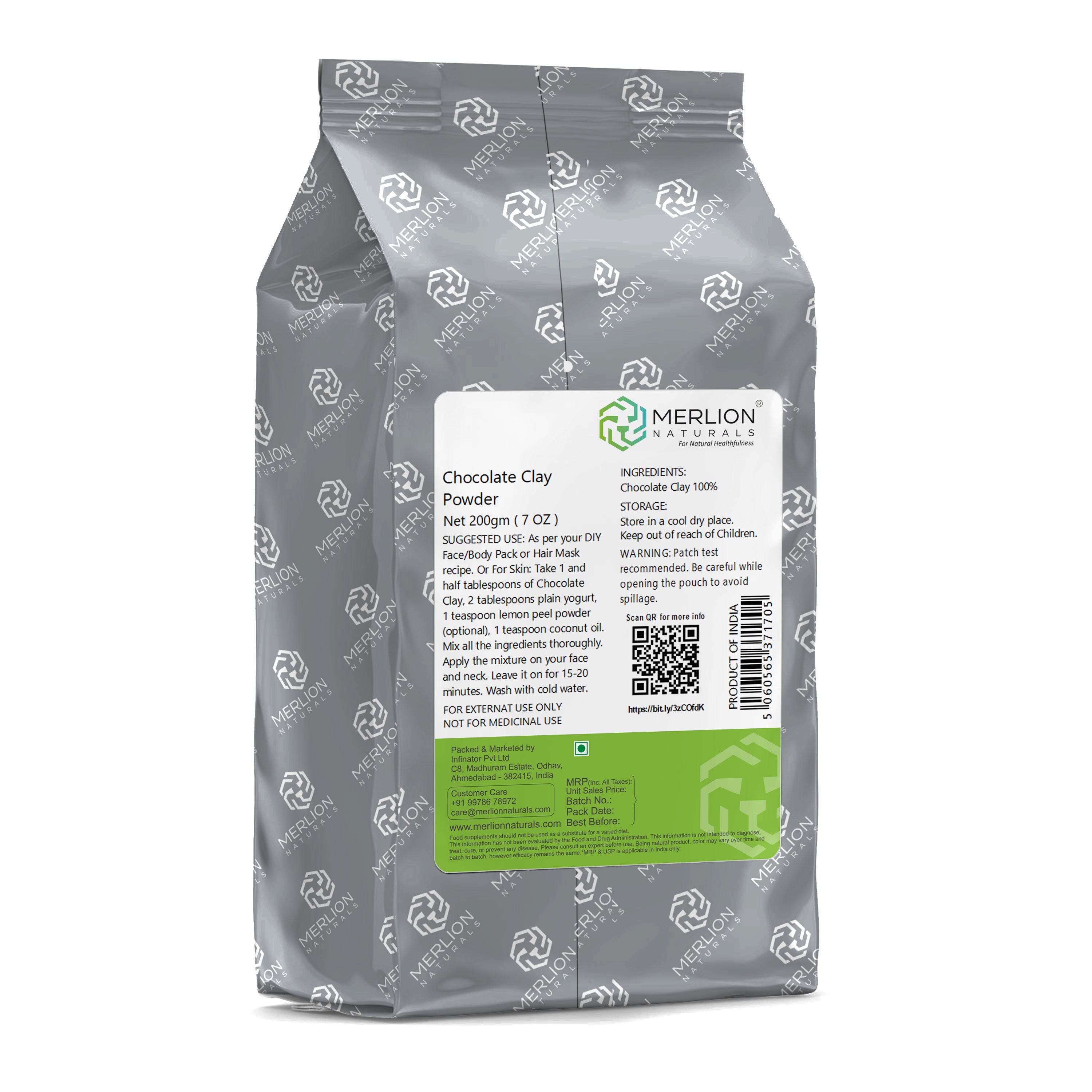 Merlion Naturals Chocolate Clay Powder - Distacart