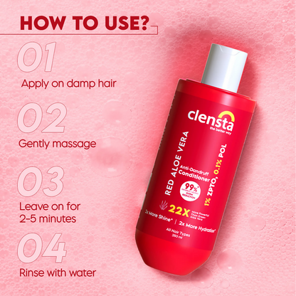 Clensta Red Aloe Vera Anti-Dandruff Conditioner - Distacart