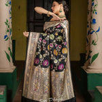 Thumbnail for Preksha Creation Banarasi Soft Silk Women Black Saree - Distacart