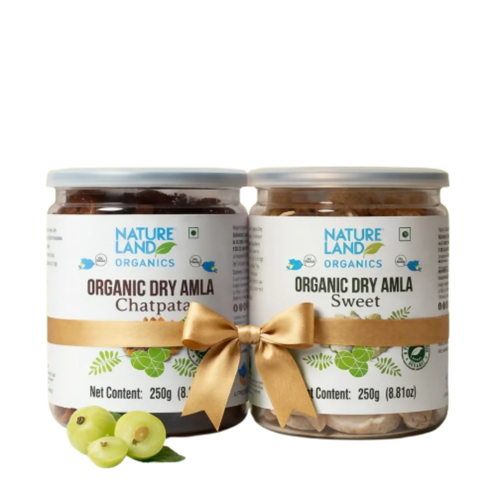 Nature Land Organics Dry Amla Chatpata+Dry Amla Sweet - Distacart