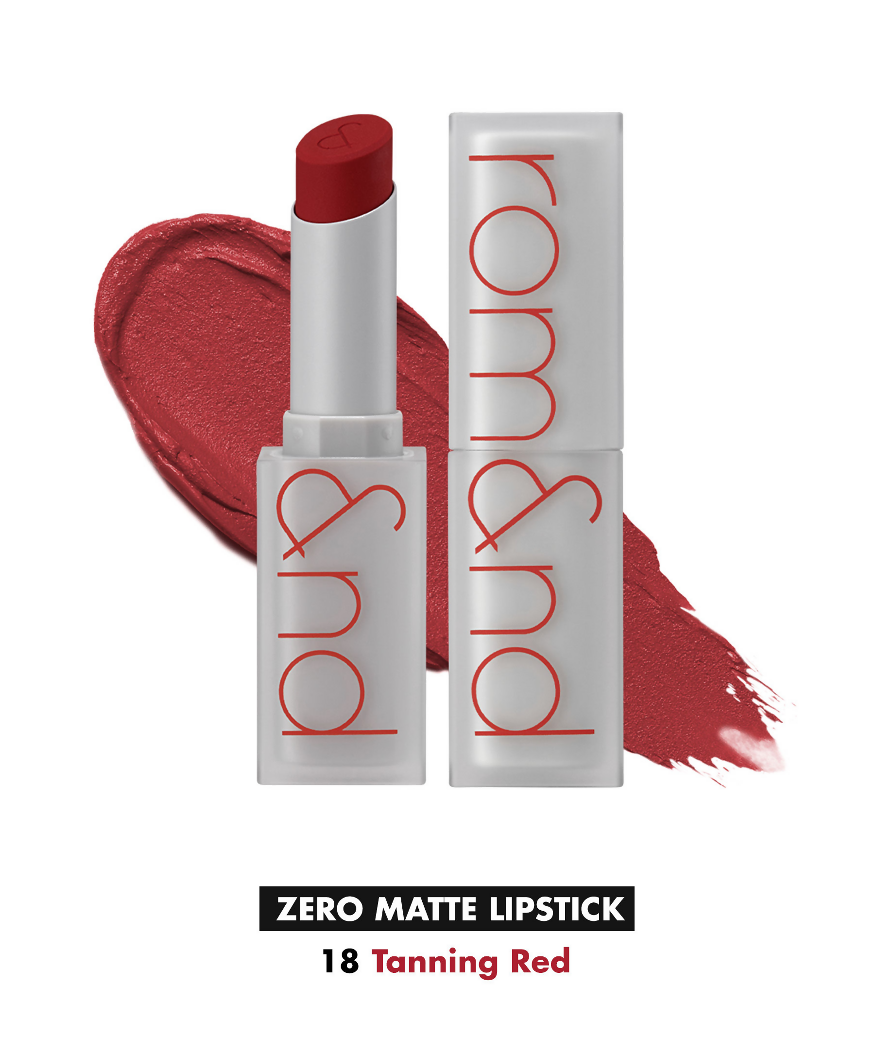 Rom&nd Zero Matte Lipstick - 18 Tanning Red - Distacart