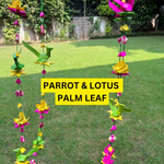 Thumbnail for Shuddh Natural Hand Made Palm Leaf Lotus & Parrot Hanging