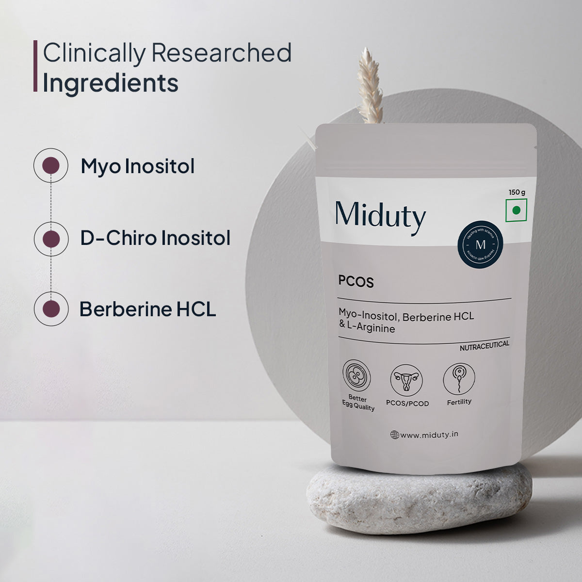 Miduty by Palak Notes PCOS Periods Fertility Powder - Distacart