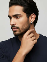 Thumbnail for NVR Men's Set of 2 Multicolour Hoop Earrings - Distacart