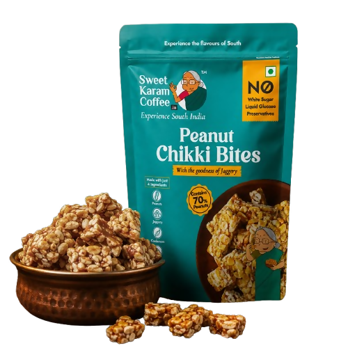 Sweet Karam Coffee Peanut Chikki - Dista