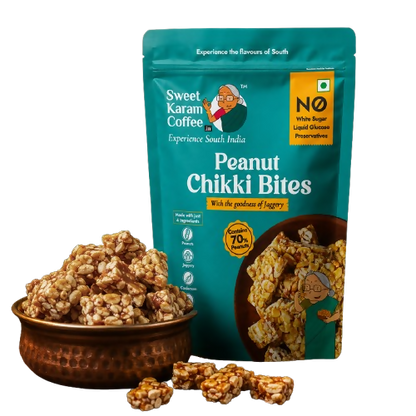 Sweet Karam Coffee Peanut Chikki - Dista