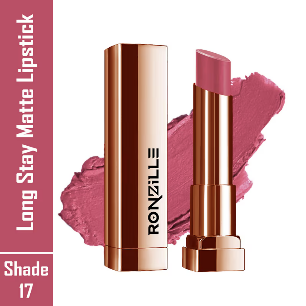 Ronzille Natural Colored Long Stay Matte Lipstick - Shade 17 - Dista