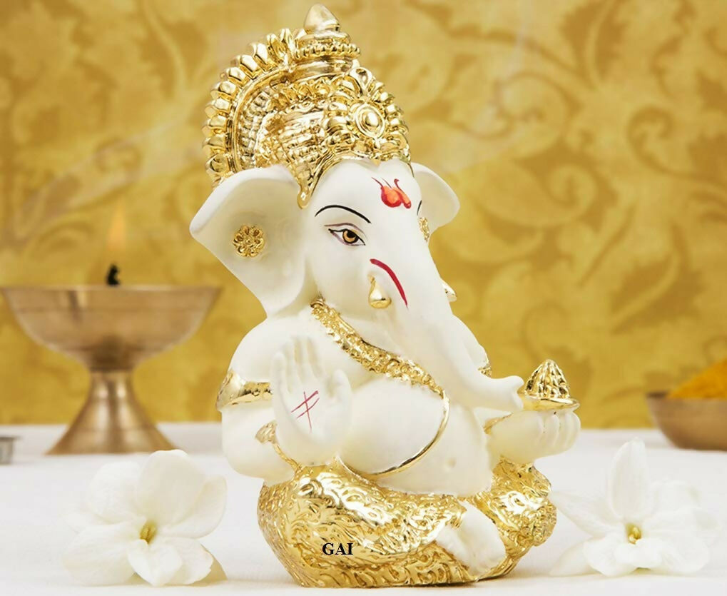 Gold Art India Ceramic Ganesh Idol - Distacart
