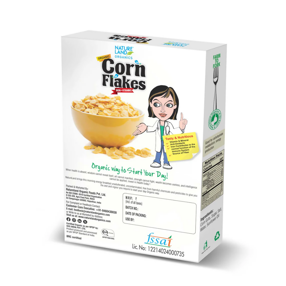 Nature Land Organics Corn Flakes - Distacart