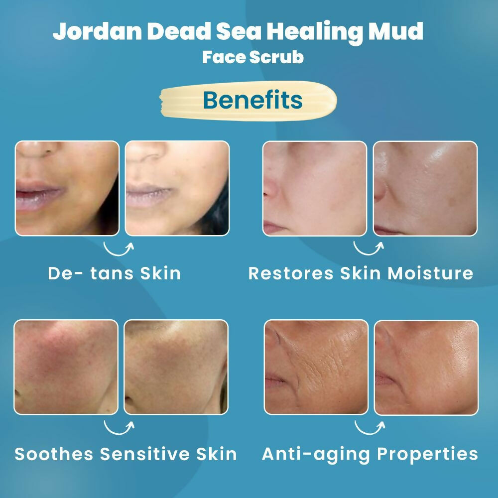 Wild Oak Jordan Dead Sea Healing Mud Face Scrub - Distacart