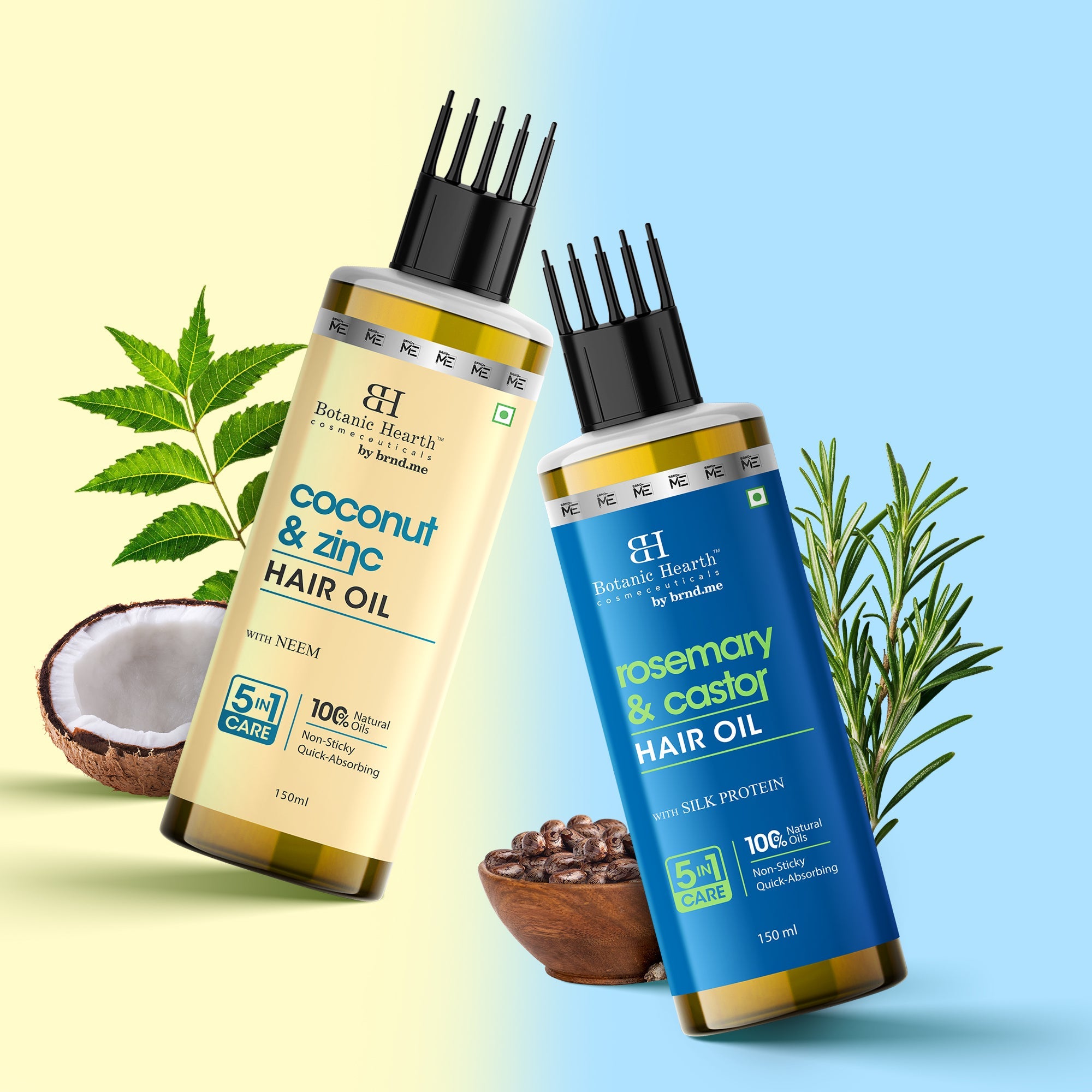 Botanic Hearth Coconut Zinc & Rosemary Castor - Hair Oil - Distacart