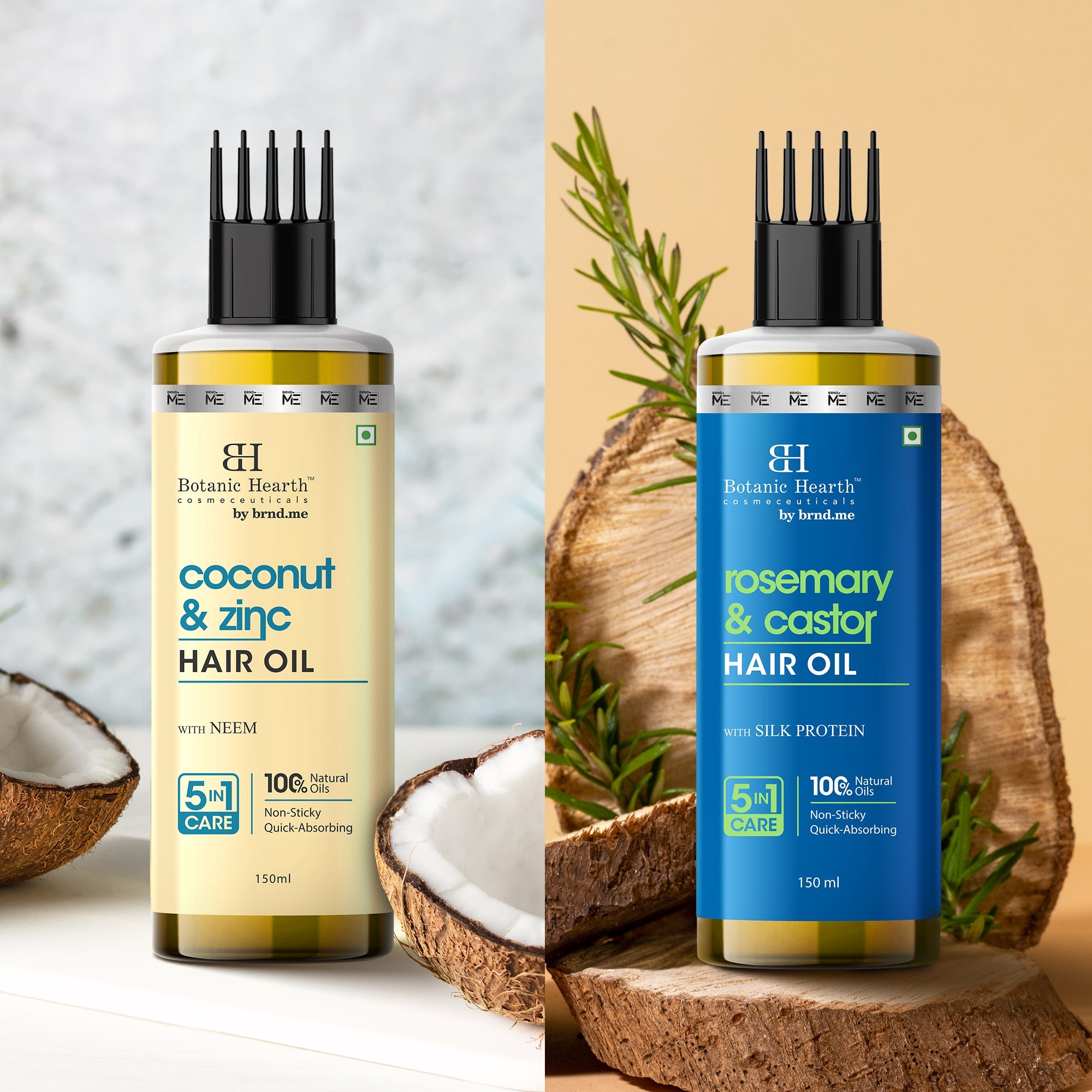 Botanic Hearth Coconut Zinc & Rosemary Castor - Hair Oil - Distacart