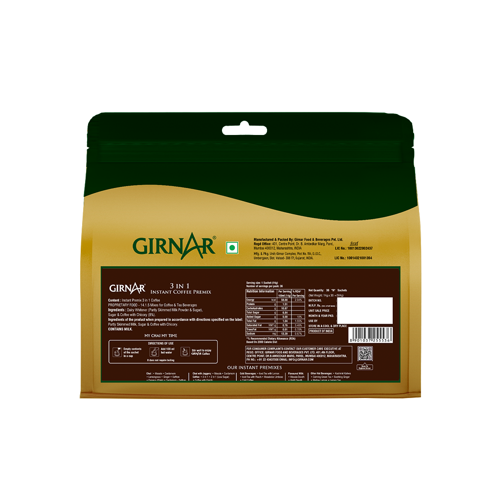 Girnar Instant Premix 3 In 1 Coffee