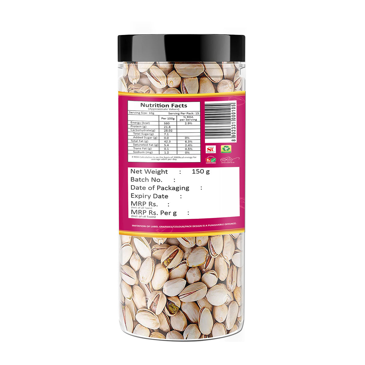 Yum Yum Roasted & Salted Pistachios Jar - Dista
