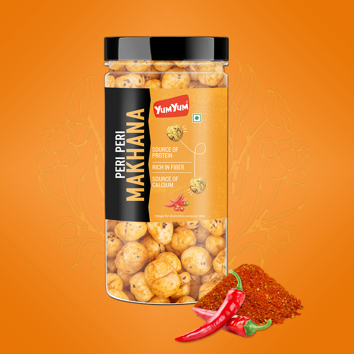 Yum Yum Peri Peri Makhana Jar - Dista