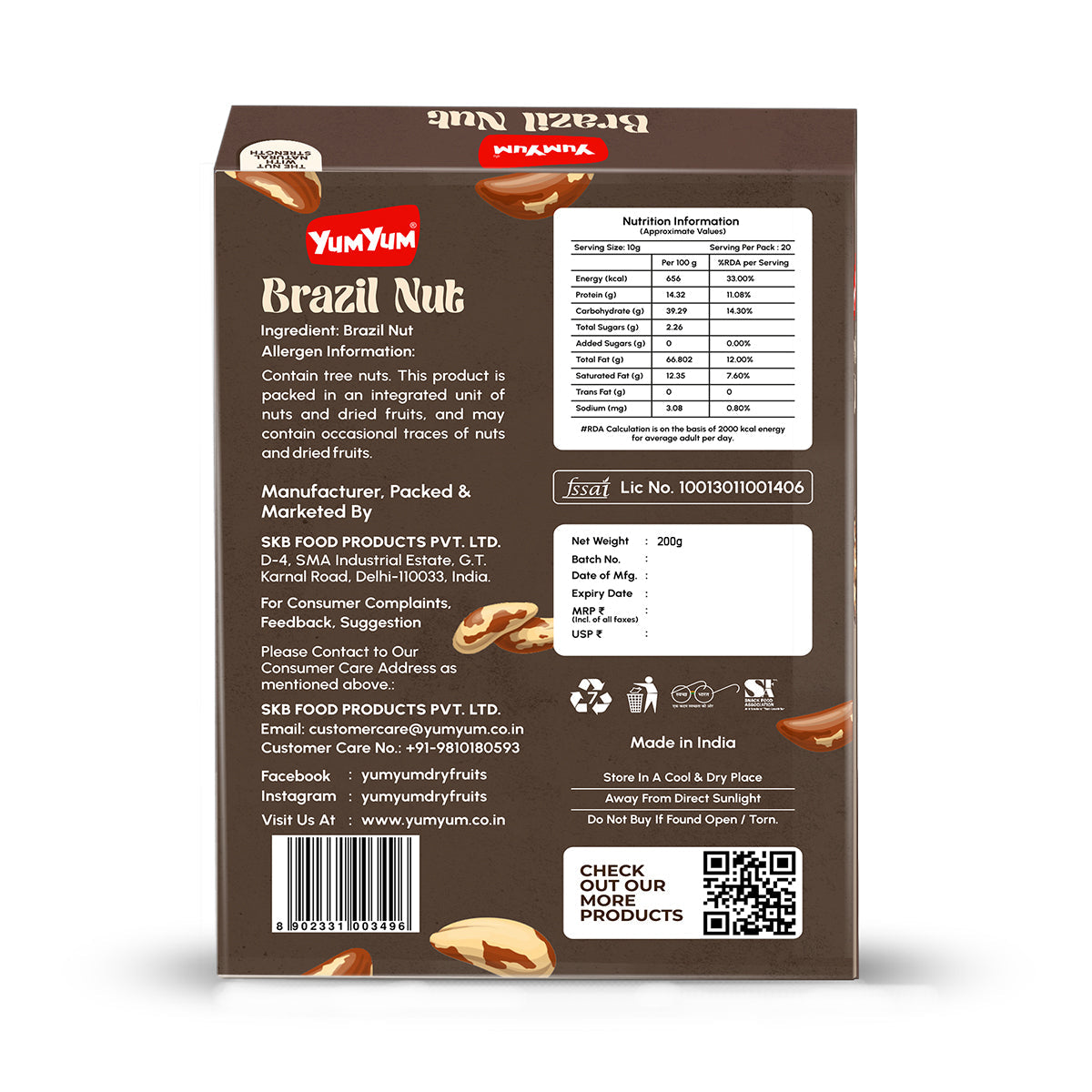 Yum Yum Brazil Nuts Box - Dista
