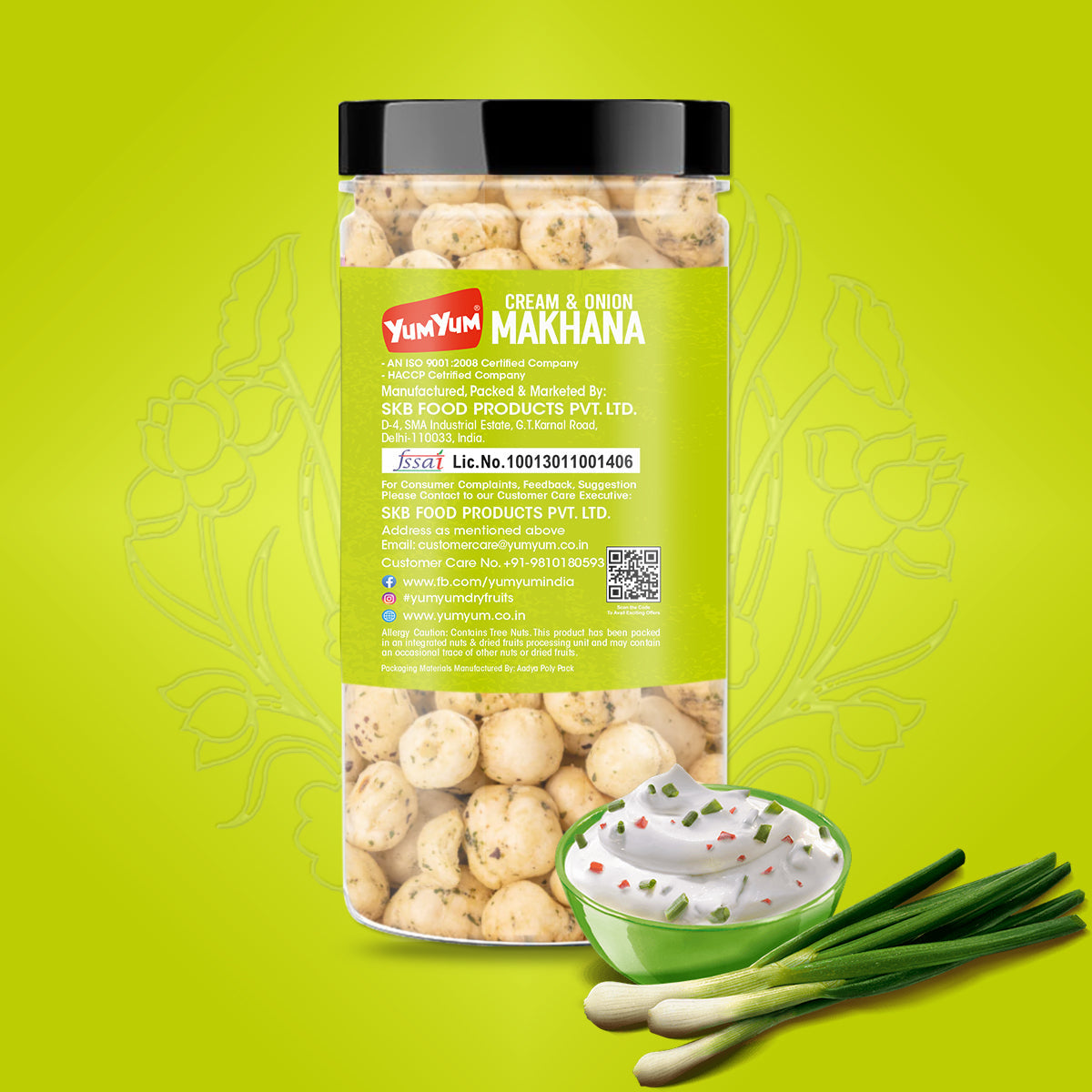 Yum Yum Cream & Onion Makhana Jar - Dista