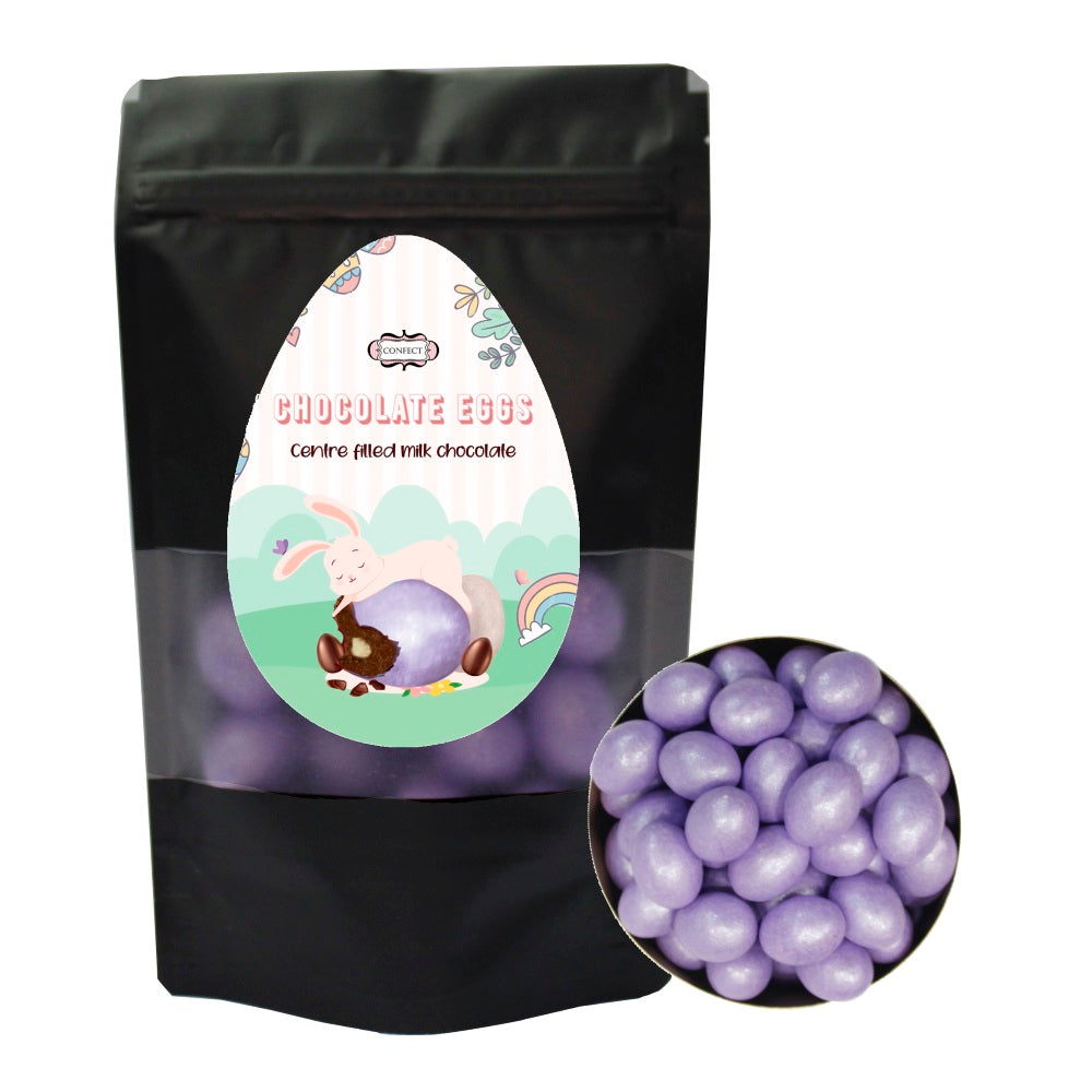 confect purple chocolate eggs 300 gms