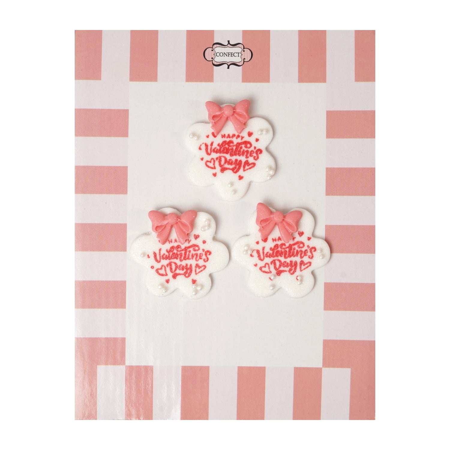confect happy valentine cake cupcake topper vt 002 60 gms