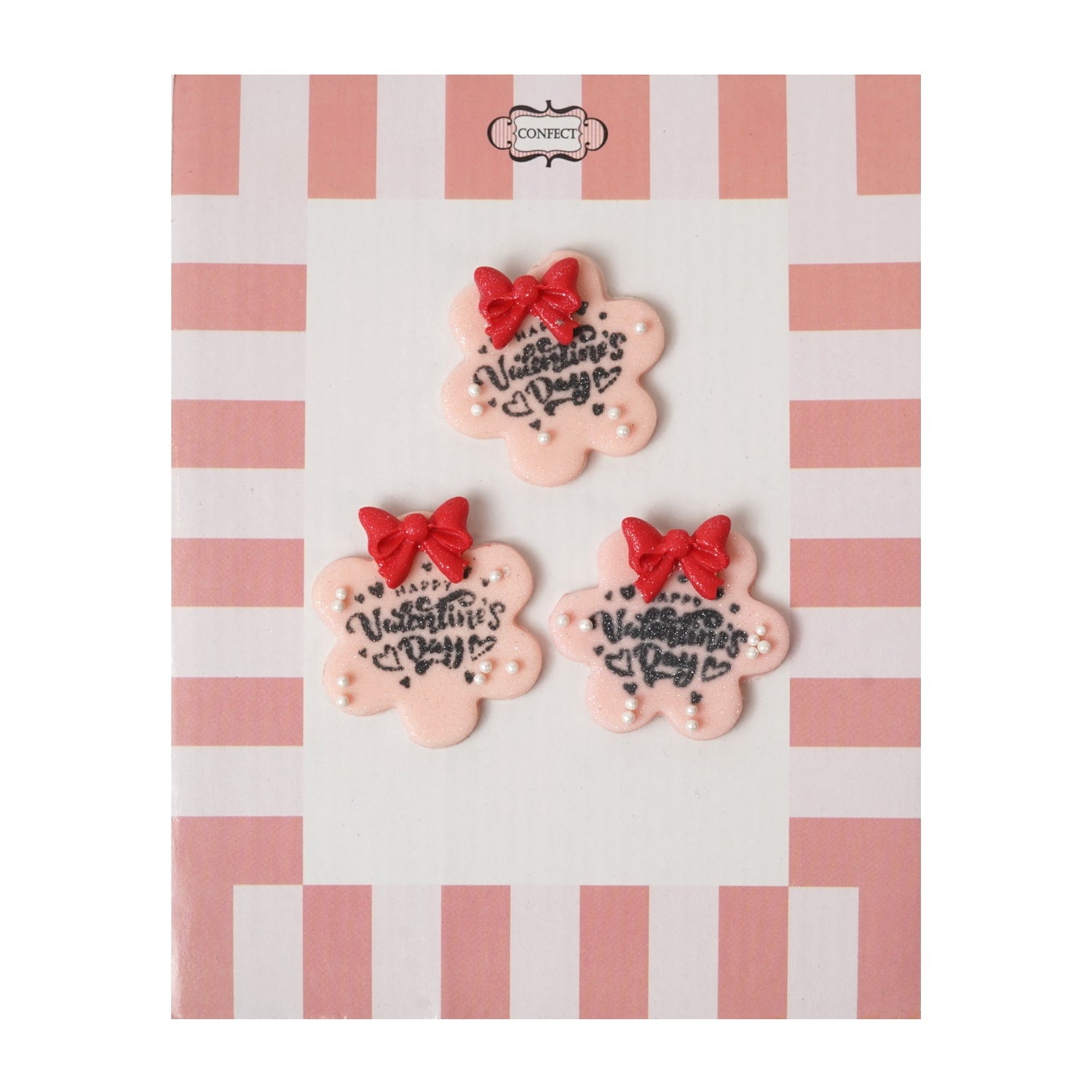 confect happy valentine cake cupcake topper vt 002 60 gms