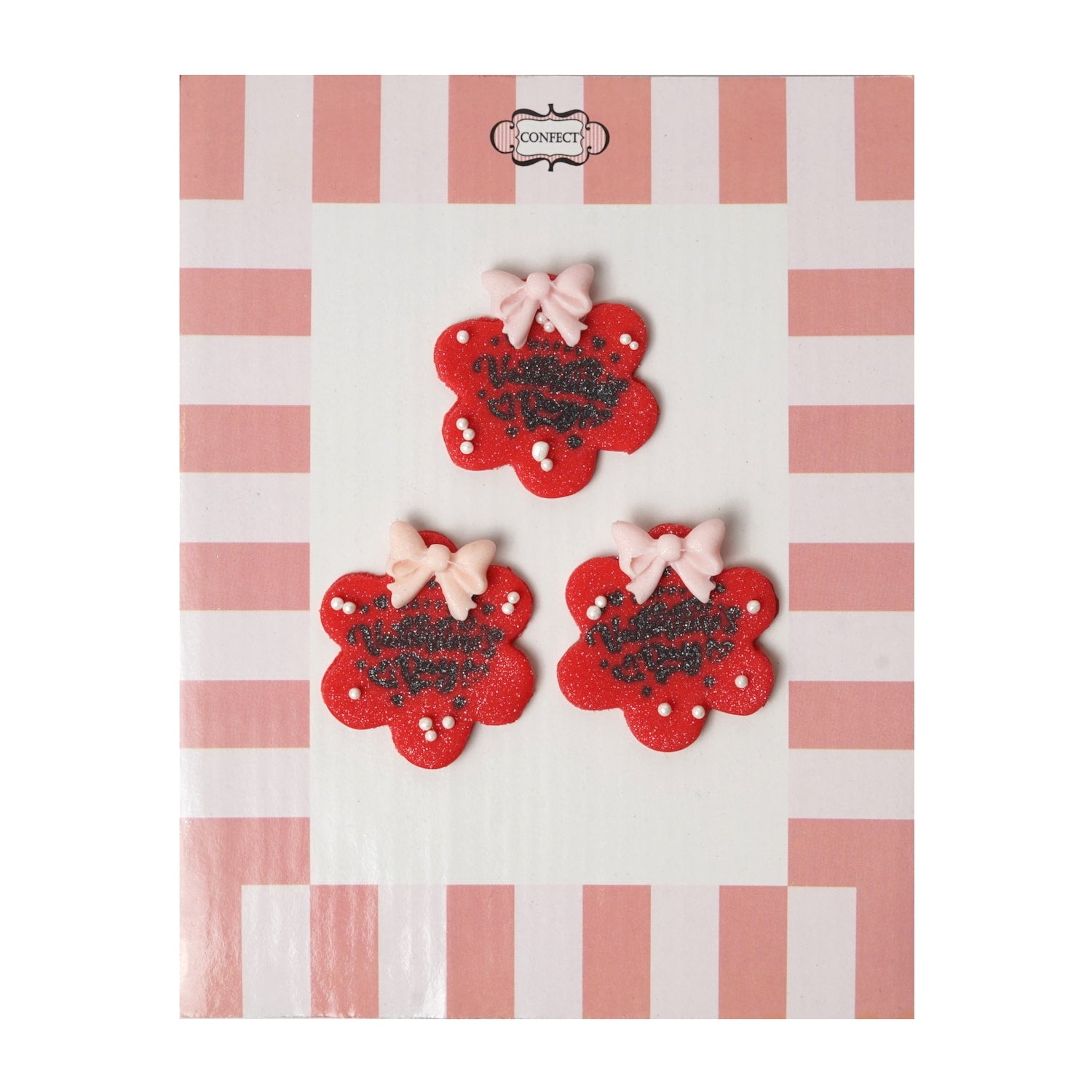 confect happy valentine cake cupcake topper vt 002 60 gms