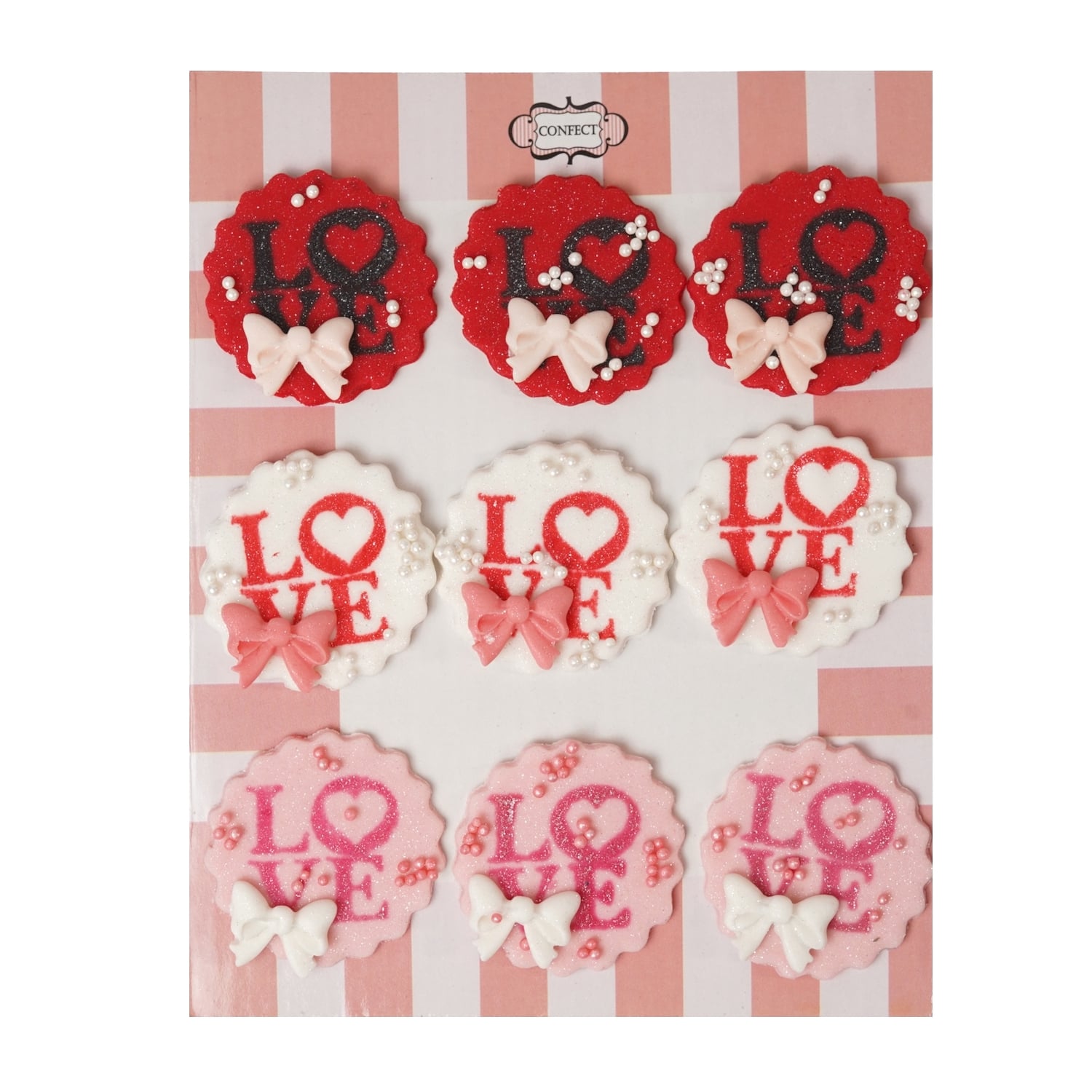 confect valentine love cake cupcake topper vt 001 60 gms