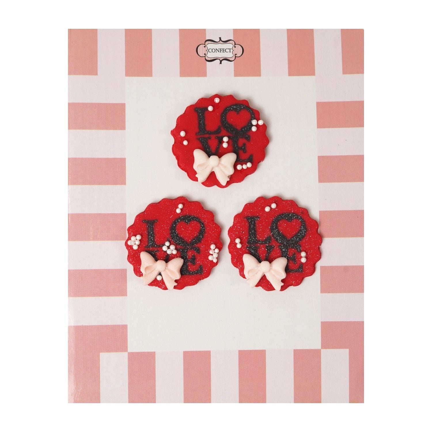 confect valentine love cake cupcake topper vt 001 60 gms