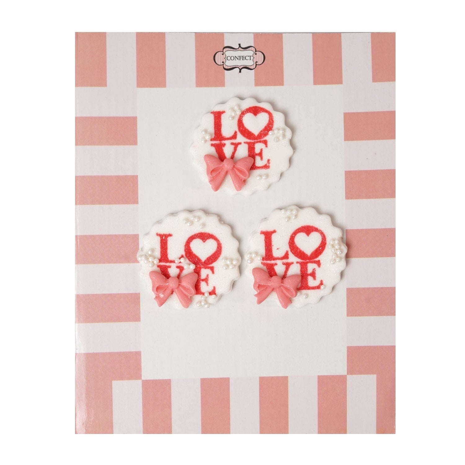 confect valentine love cake cupcake topper vt 001 60 gms