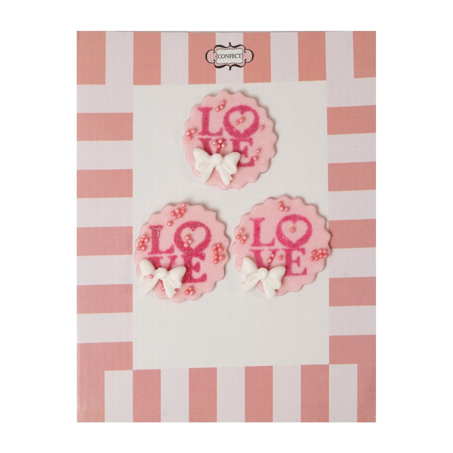 confect valentine love cake cupcake topper vt 001 60 gms