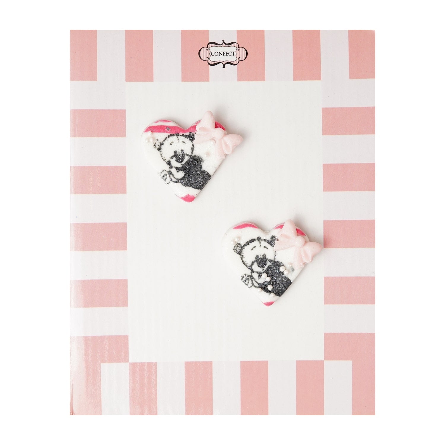 confect valentine teddy cake cupcake topper vt 004 60 gms