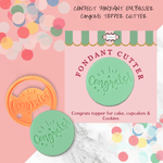 Thumbnail for celebration stencils toppers cutters congrats