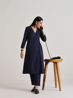 Thumbnail for trueBrowns Blue Angrakha Kurta Set - Distacart