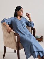 Thumbnail for trueBrowns Light Blue Kurta Pant Set - Distacart