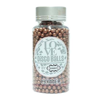confect copper disco balls sprinkles 6 mm 120 gms