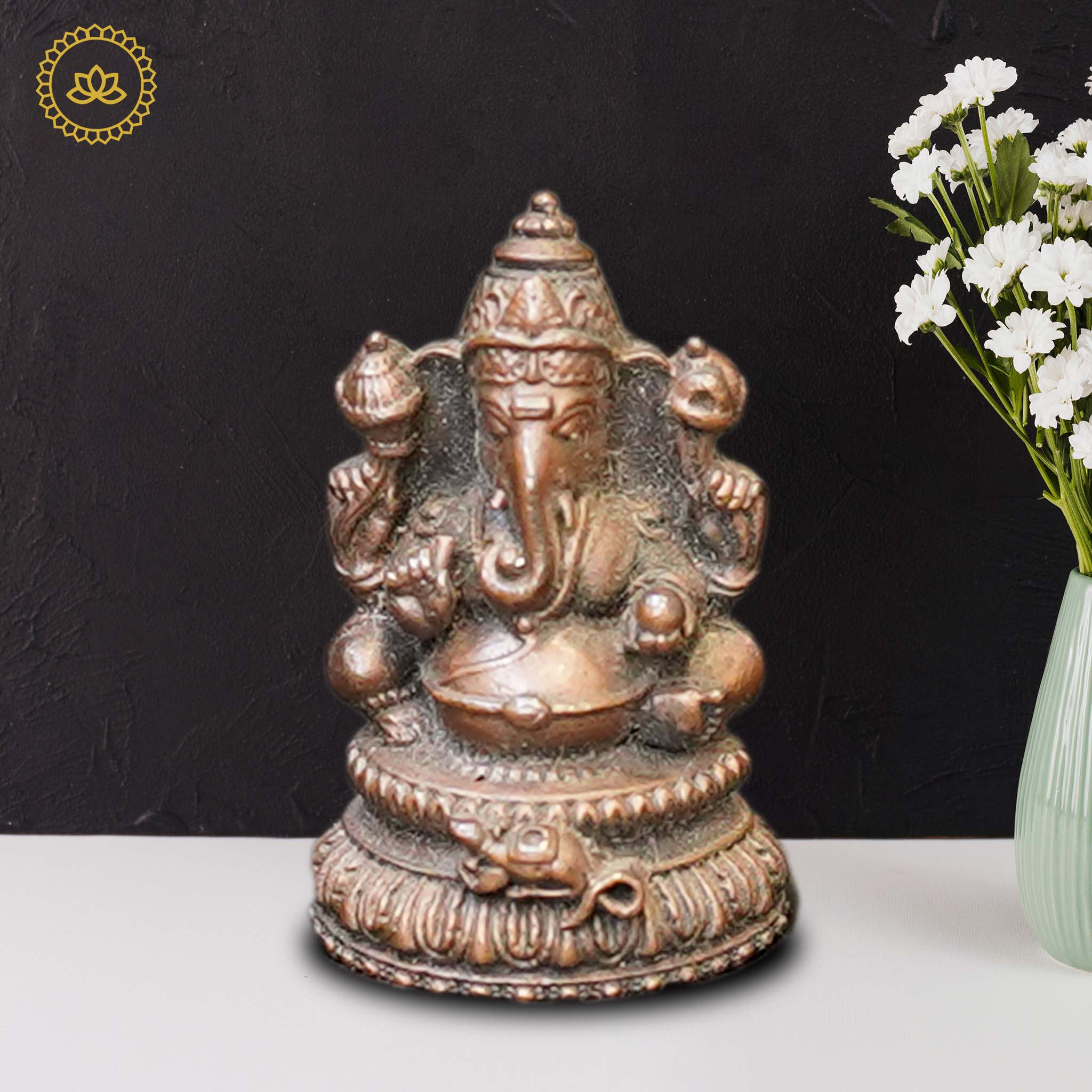 Copper Ganesha Idol - Distacart