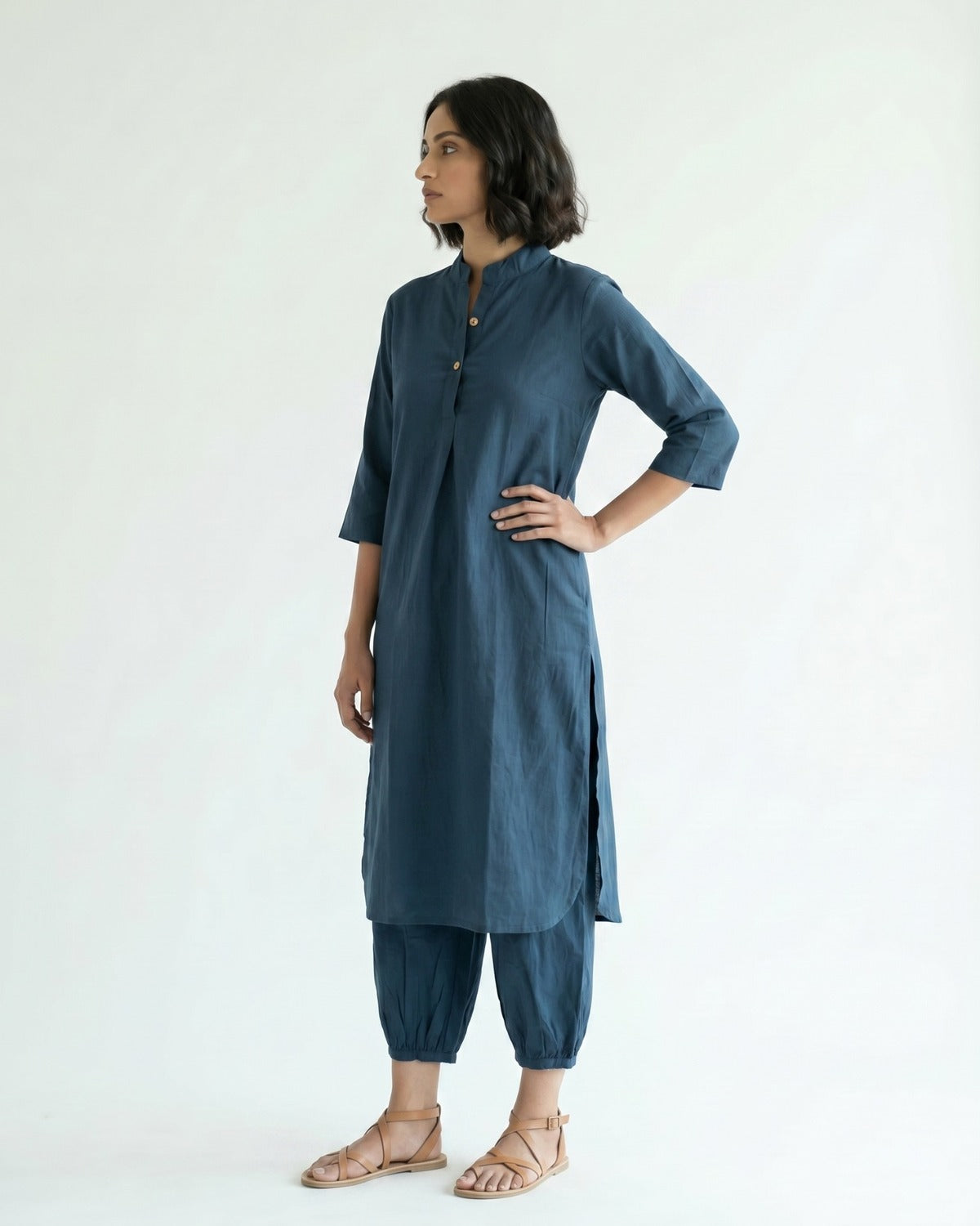 Gharana India Aira Indie Blue Coord Set - Dista
