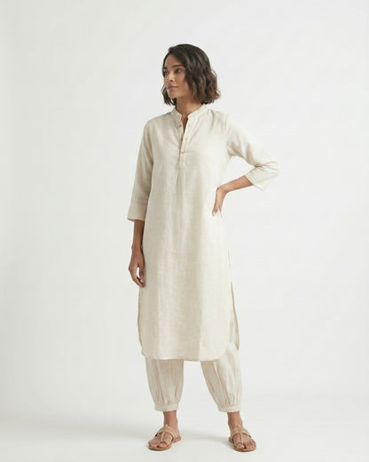 Gharana India Aira Cream Coord Set - Dista