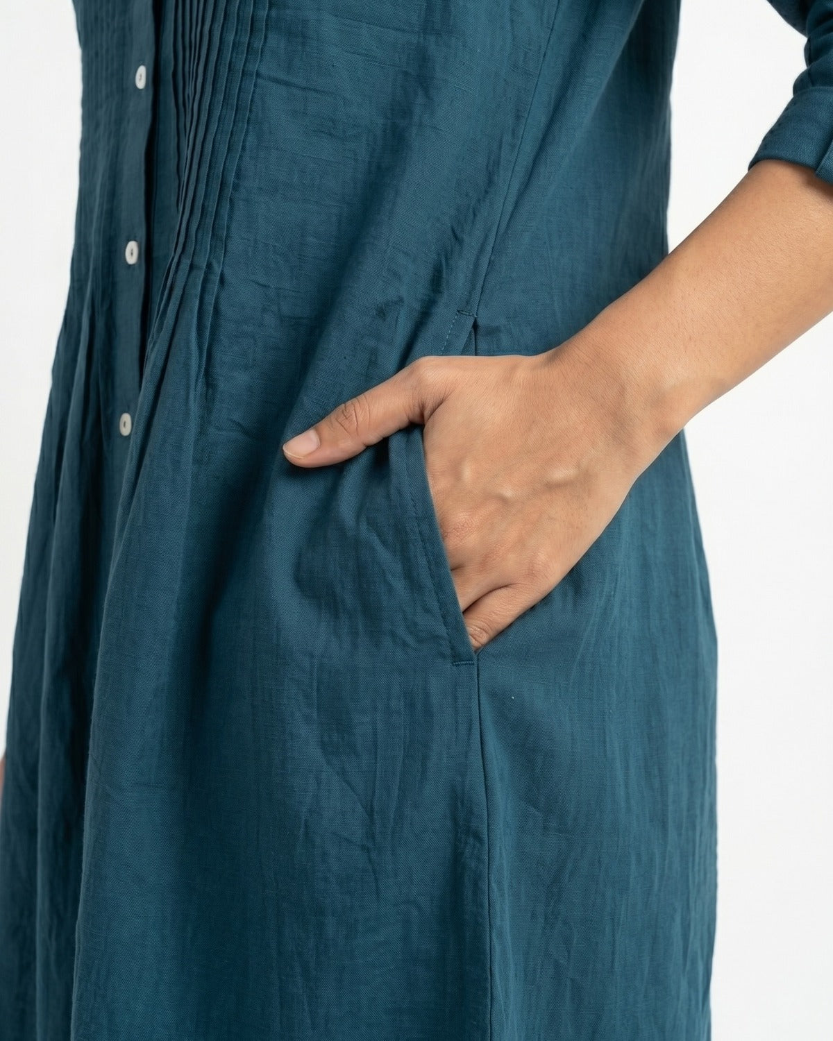 Gharana India Aira Indigo Ease Navy Blue Coord Set - Dista